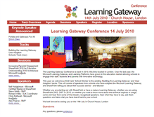 Tablet Screenshot of learninggatewayconference.salamandersoft.co.uk